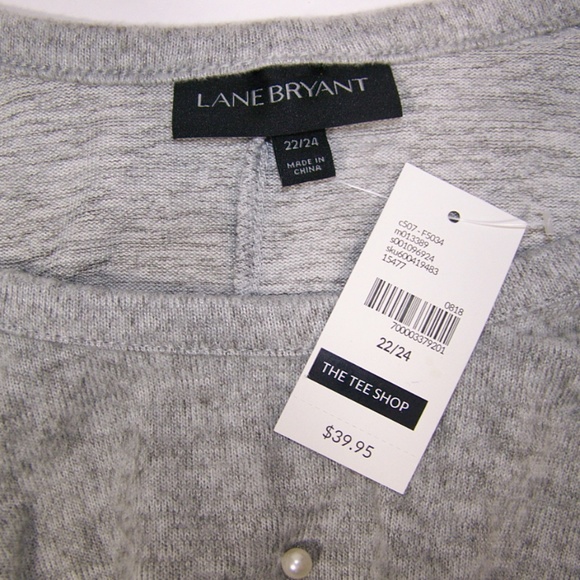 Lane Bryant Pearl Embellished Grey Sweater 22-24 - Picture 6 of 7